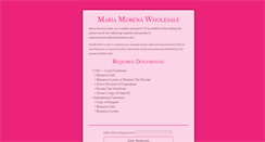 Desktop Screenshot of mariamorenawholesale.com